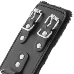 Manette in Pelle con Fodera Regolabili Nere