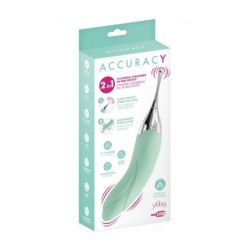 2-in-1 lazdelė-vibratorius Accuracy Usb Žalias