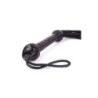 Peitsche 70 cm Leder mit Haarfransen