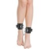 Black Adjustable Leather Ankle Cuffs