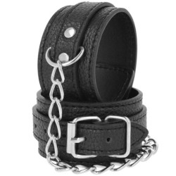 Manette in pelle nere testurizzate