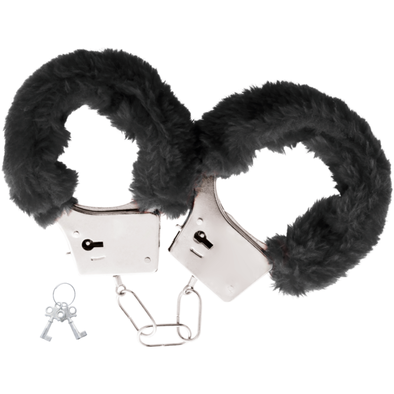 Kovová pouta s černou podšívkou