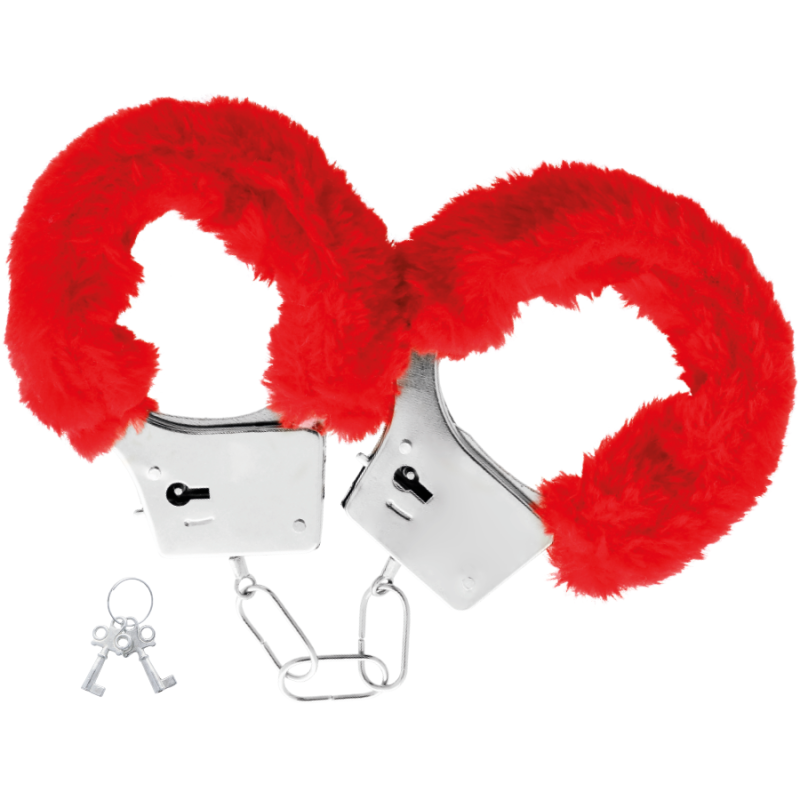 Manette di Metallo Foderate Rosso