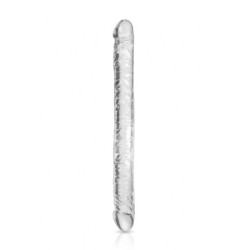Dvojni prozorni dildo 44 cm