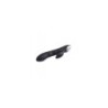 Vibrador Silicona C/ Estimulador Recargable Negro