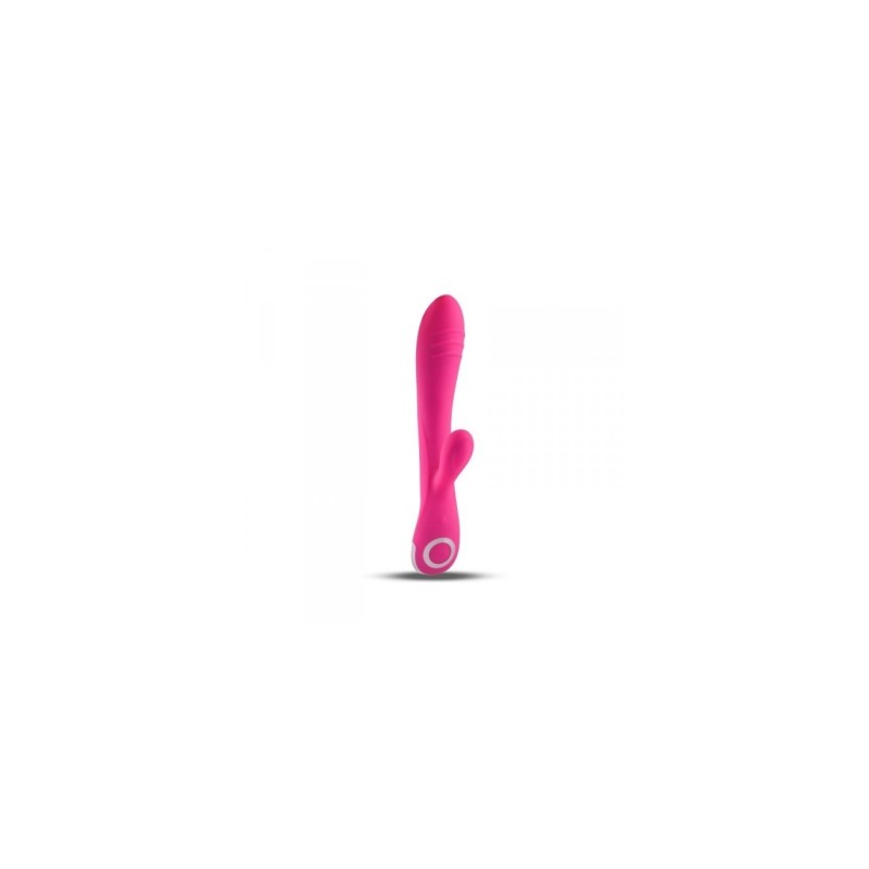 Vibreur Silicone Avec Stimulateur Rechargeable Rose