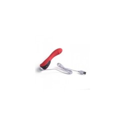 Vibrador de Silicone Ponto G Recarregável Vermelho