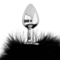 Extra Buttplug Anal Amb Cua Negre 7 Cm