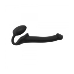Arnés Dildo Strap-On Flexible Silicona Suave Negro S