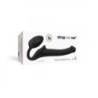 Harnais Pénis Artificiel Strap-On Flexible Silicone Douce Noir S