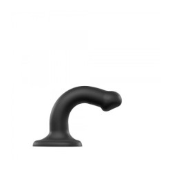 Dildo cu Ventuză Compatibil Ham Dual Density Flexibil Negru S