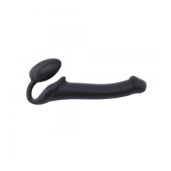 Arnés Dildo Strap-On Flexible Silicona Suave Negro M