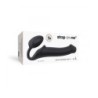 Harnais Pénis Artificiel Strap-On Flexible Silicone Douce Noir L