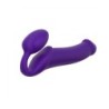 Harnais Pénis Artificiel Strap-On Flexible Silicone Douce Violet Xl