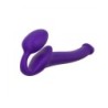 Arreio Dildo Strap-On Flexível Silicone Macio Violeta P