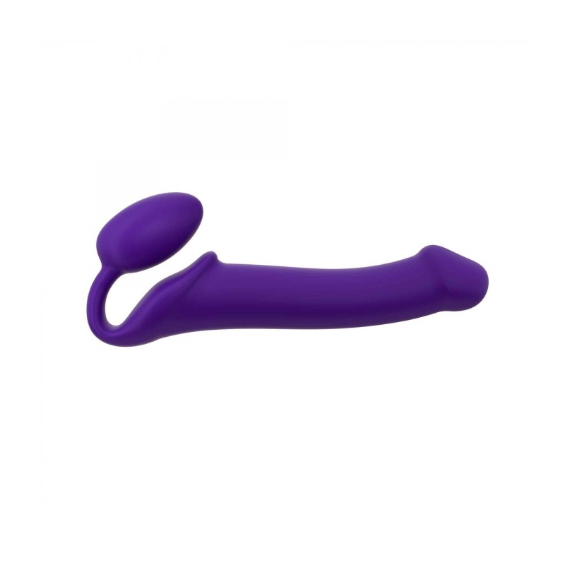 Valjaat Dildo Strap-On Joustava Silikoni Pehmeä Violetti L