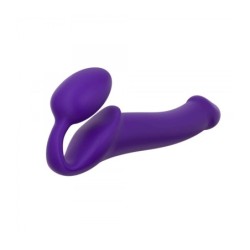 Pehme lilla silikoonist painduv dildo rakmed Strap-On L