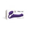 Harnais Pénis Artificiel Strap-On Flexible Silicone Douce Violet L
