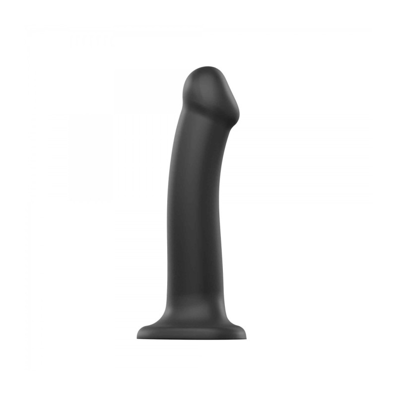 Gode avec ventouse compatible harnais double densité flexible noir L