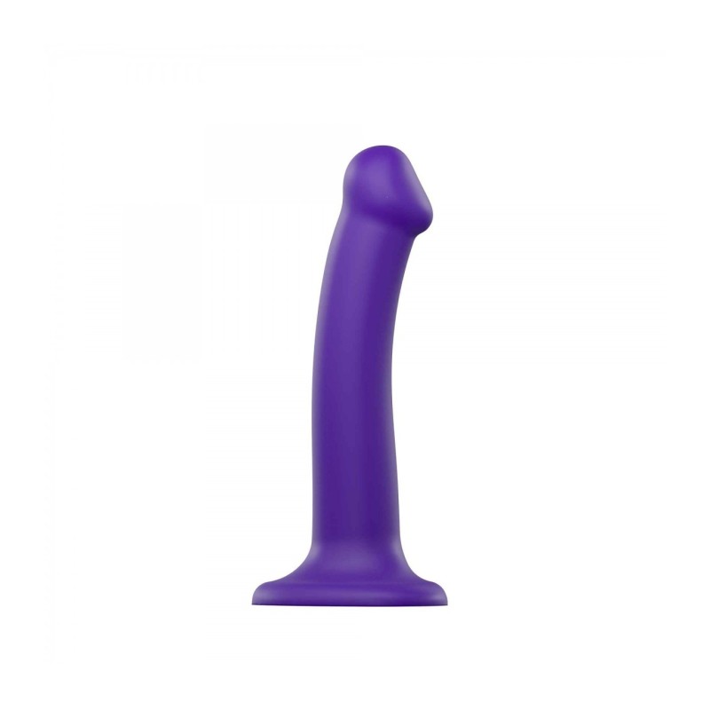Dildo s přísavkou Vhodné pro postroj Dual Density Flexibilní Fialové M