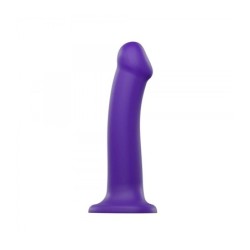 Dildo C/Ventosa Apto Arnés Dual Density Flexible Violeta L
