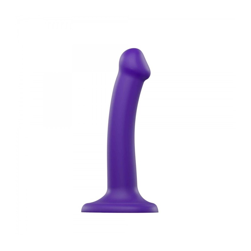 Dildo C/Ventosa Apto Arnés Dual Density Flexible Violeta S