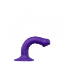 Dildo C/Ventosa Apto Arnés Dual Density Flexible Violeta S