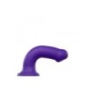 Dildo su siurbtuku, tinkamas diržams, dvigubo tankio, lankstus, violetinis, Xl