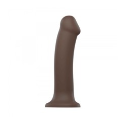 Dildo S/Pritrdilni element Primeren za pas Dual Density Fleksibilen Čokolada Xl