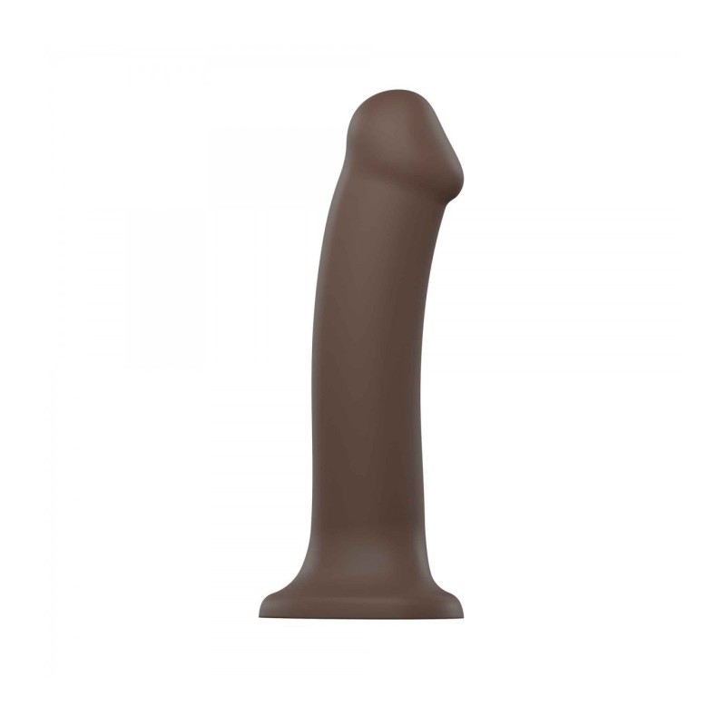 Dildo S/Pritrdilni element Primeren za pas Dual Density Fleksibilen Čokolada Xl