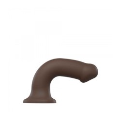 Dildo S/Pritrdilni element Primeren za pas Dual Density Fleksibilen Čokolada Xl