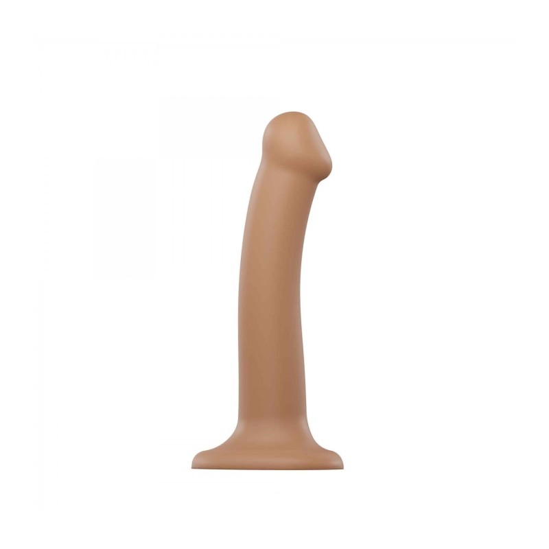 Dildo Z Przyssawką Kompatybilny Z Uprzężą Dual Density Elastyczny Cukierkowy M