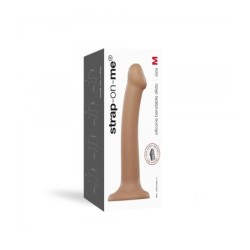 Dildo Z Przyssawką Kompatybilny Z Uprzężą Dual Density Elastyczny Cukierkowy M