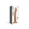 Dildo C/Ventosa Apto Arnês Dual Density Flexível Caramelo M