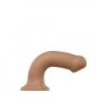 Dildo imukupilla, sopii valjaisiin, dual density, joustava, karamellin värinen, Xl
