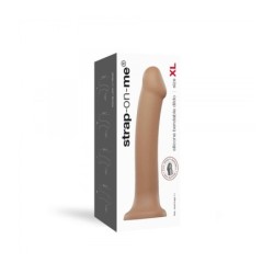 Dildo Z Przyssawką Kompatybilny Z Uprzężą Dual Density Elastyczny Cukierkowy Xl