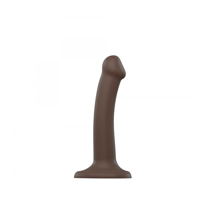 Dildo mit Saugnapf, geeignet für Harness, Dual Density, flexibel, Schokolade, S