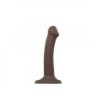 Dildo C/Ventosa Apto Arnês Dual Density Flexível Chocolate S