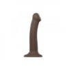 Dildo C/Ventosa Apto Arnés Dual Density Flexible Chocolate M