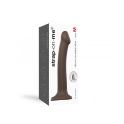 Dildo C/Ventosa Apto Arnés Dual Density Flexible Chocolate M