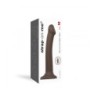 Dildo C/Ventosa Apto Arnés Dual Density Flexible Chocolate M
