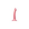 Dildo s jednou hustotou, metalická růžová, velikost M