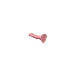 Dildo s jednou hustotou, metalická růžová, velikost M