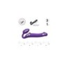 Arnés Doble Vibr Usb Flexible Silicona C/ Comandament Violeta M