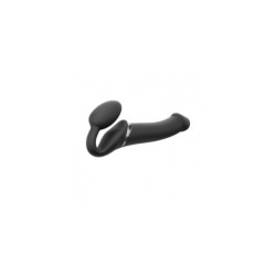 Arnés Doble Vibr Usb Flexible Silicona C/ Comandament Negre L