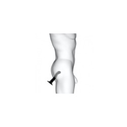 Dildo Silicona Estimulador Punto P/G Negro S