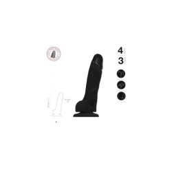 Reālistisks Melns Mīksts Silikona Dildo L