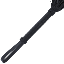 Musta Bondage Ruoska 42Cm Nahkaa