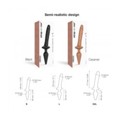 Dildo Swtich Plug-In Realistisk Sort L