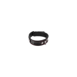 Premium Halsband met O-ring Zwart/Rood